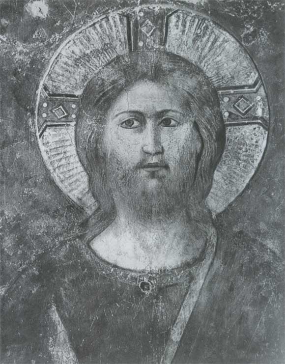 Пьетро Каваллини. Христос. Фрагмент фрески «Страшный суд» в церкви Санта Чечилиа ин Трастевере в Риме. 1293.