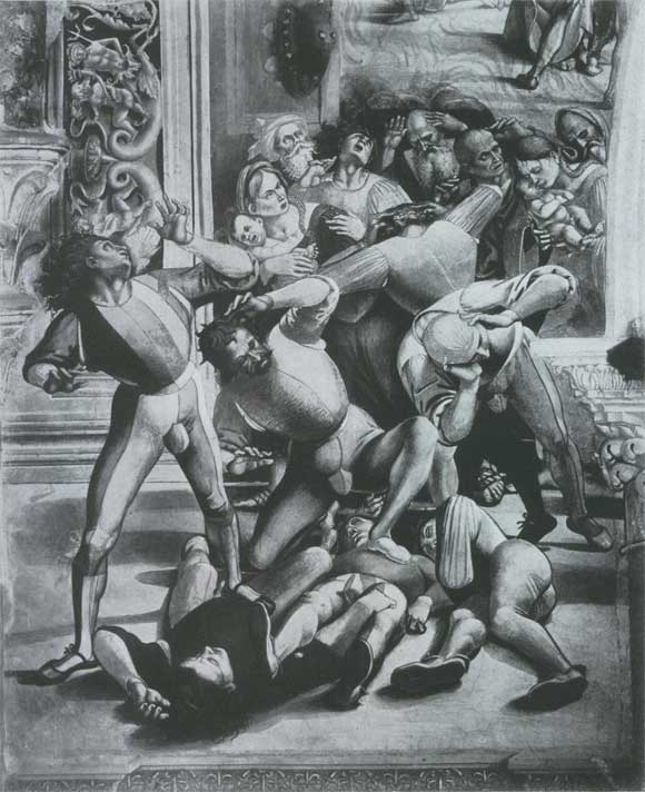 Лука Синьорелли. Пришествие антихриста. Фреска собора в Орвието. Фрагмент 1499 —1506.