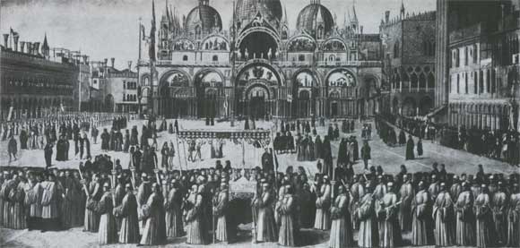 Джентиле Беллини. Процессия тела Христова. 1496—1506. Венеция, Академия.