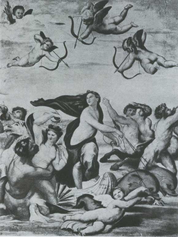 Рафаэль. Триумф Галатеи. Фреска в вилле Фарнезина. 1516—1517.