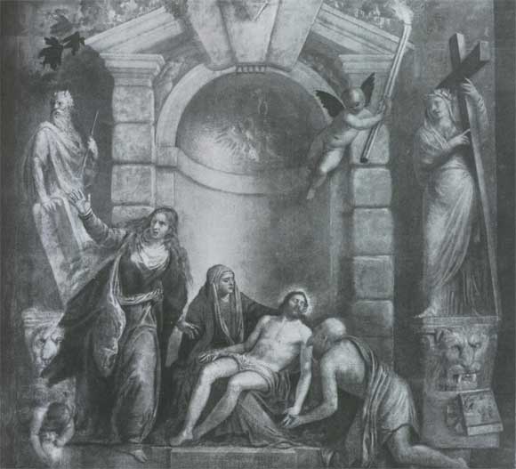 Тициан. Оплакивание Христа. 1573—1576. Венеция, Академия.