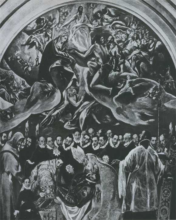 Эль Греко. Погребение графа Оргаса. 1586. Толедо, Сан-Томе.