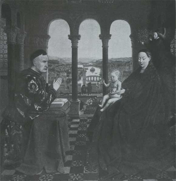Ян ван Эй к. Мадонна канцлера Ролена. 1433-—1434. Париж, Лувр.