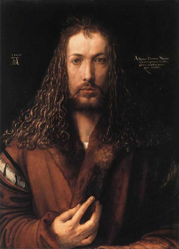Альбрехт Дюрер. Автопортрет. 1500. Мюнхен, Старая Пинакотека.