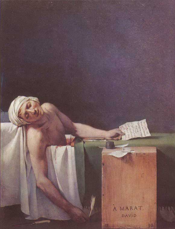 Ж.-Л. Давид. Смерть Марата. 1793. Брюссель, Музей изящных искусств.