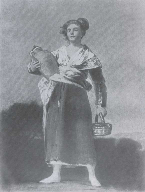 Ф. Гойя. Девушка с кувшином. Ок. 1820. Будапешт, Музей изящных искусств.