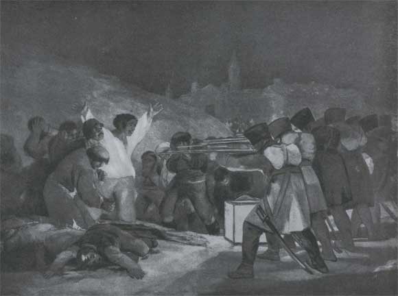 Ф. Гойя. Расстрел повстанцев в ночь на 3 мая 1808 г., ок. 1814 г. Мадрид, Прадо.