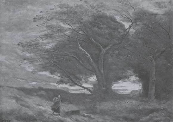 К. Коро. Порыв ветра. Ок. 1865—1870. Москва, ГМИИ.