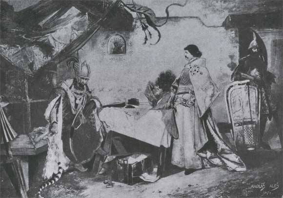 М. Алеш. Юрий Подебрадский и Матвей Корвин. 1878. Прага, Национальная галерея.