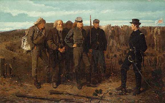 У. Хомер. Пленные. 1866 Нью-Йорк, Метрополитен-Музей.