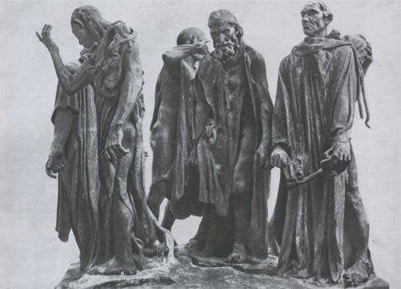 О. Роден. Граждане города Кале. 1886—1895. Париж, Музей Родена.