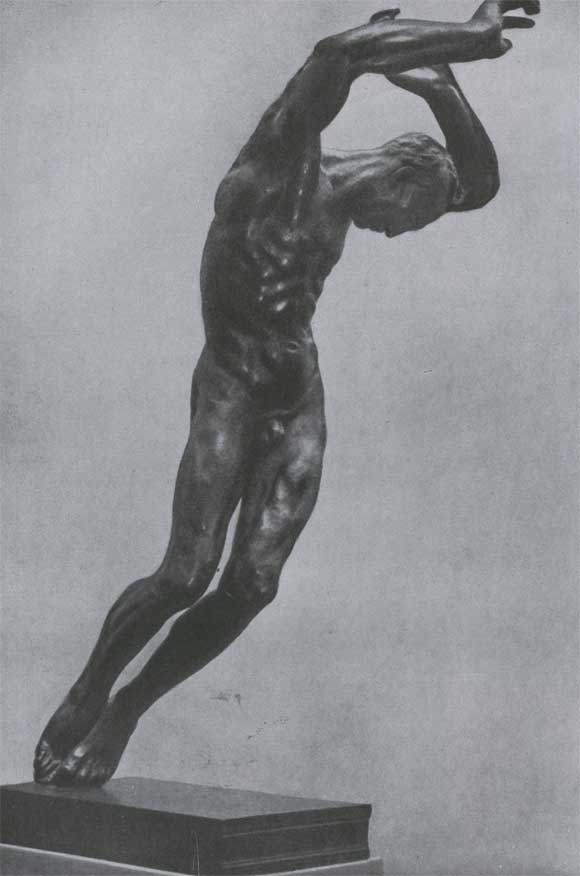 Я. Штурса. Раненый. 1920—1921. Збраслав. Музей скульптуры.