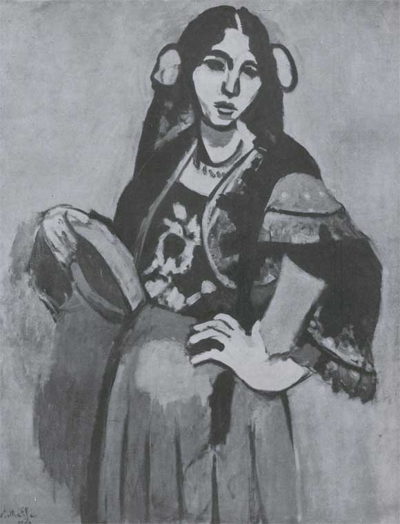 А. Матисс. Испанка с бубном. 1909. Москва, ГМИИ.