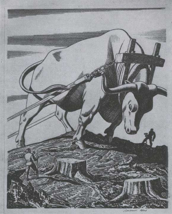 Р. Кент. Из иллюстраций к книге Эстер Шепард «Поль Бэньян». 1941.